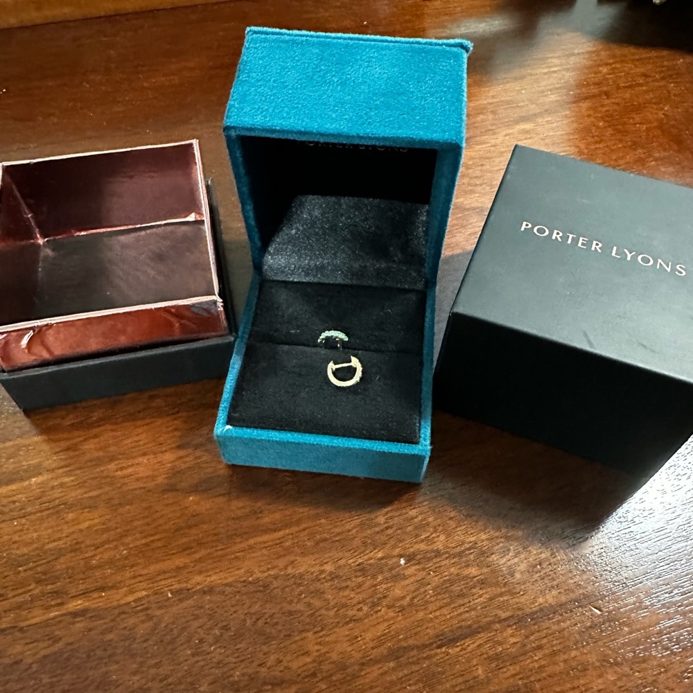 BNIB Porter Lyons Small Emerald Hoops